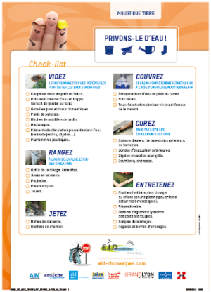 Check-liste de prévention contre le moustique tigre
